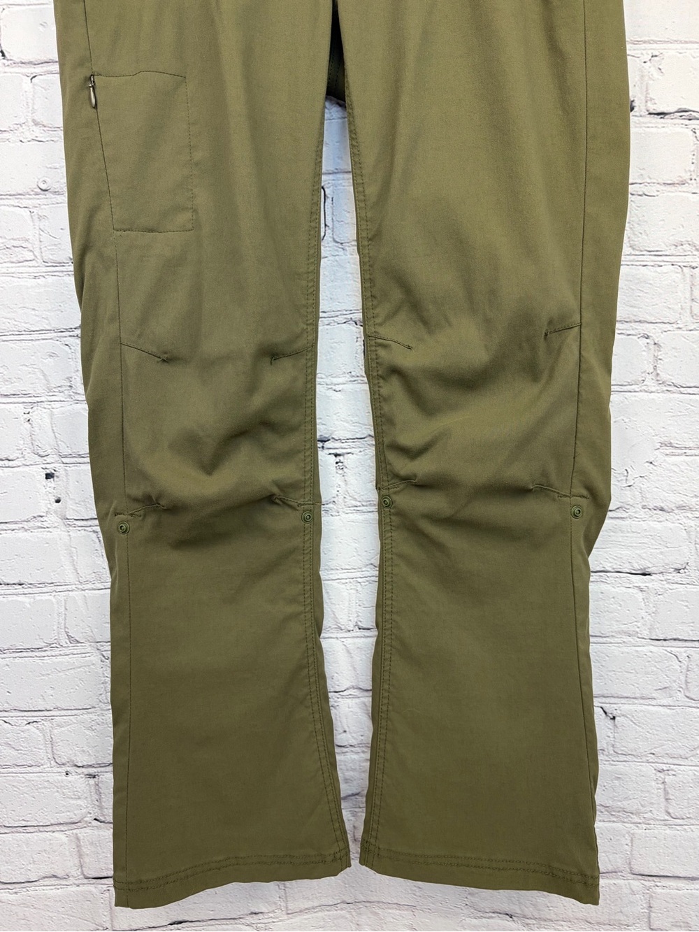 prAna Halle Outdoor Hiking Pants Roll Up Leg Olive Green Sz 6 - Picture 9 of 16